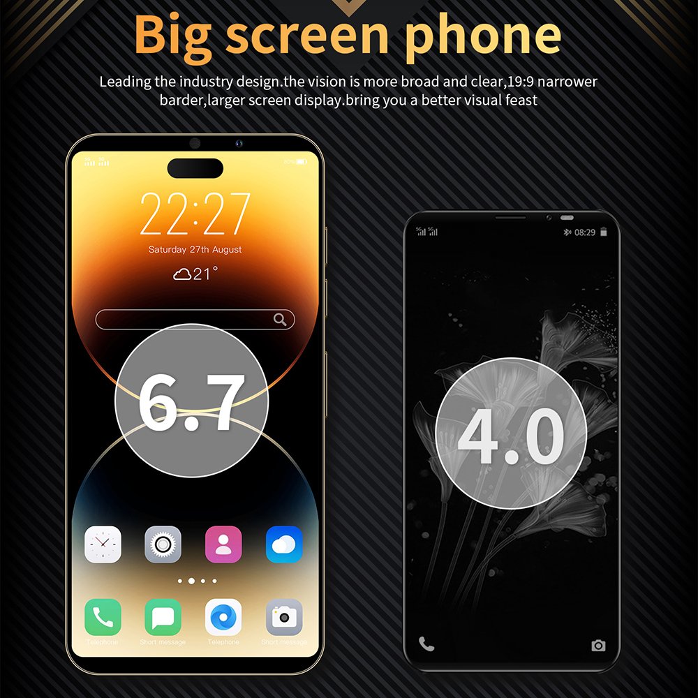 14 pro max 16+512GB 48+64MP 6800mAh 10 Core China Makes Cheap Mobile Phones Global Version Android 10 Dual SIM 5G Smart phone